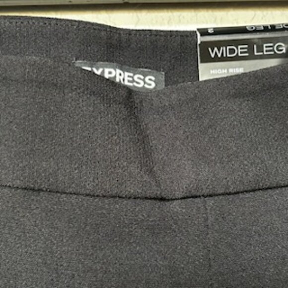 NWT Express Classic Wide Leg High Rise Pants With Side Zipper - Picture 9 of 9